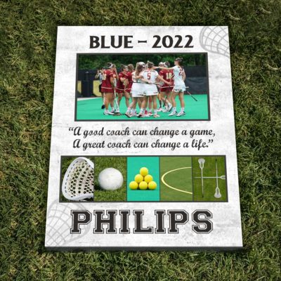 Personalized Lacrosse Coach Picture Gift