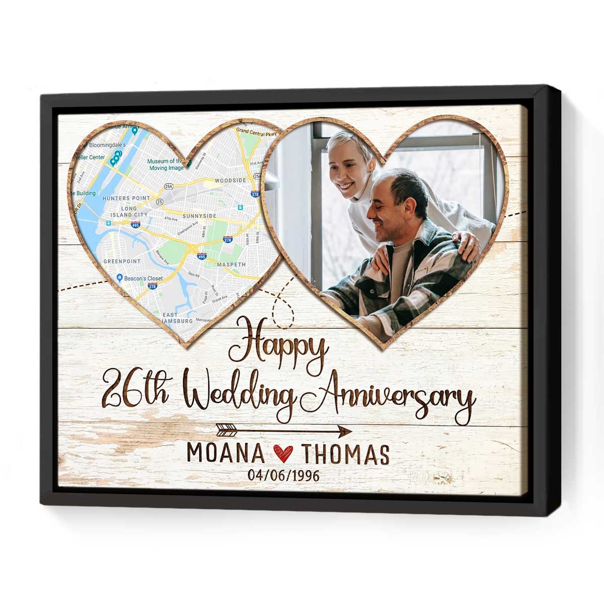 Buy 1st Wedding Anniversary Gift for Husband Wife, Personalised One Year As  Mr and Mrs Gifts, 1st First Anniversary Gifts for Couple, Our First  Anniversary, One Year Married, With Grey Bag Online