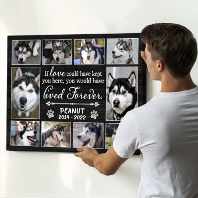 personalized pet memorial photo collage canvas pet memorial gifts loss of dog gifts