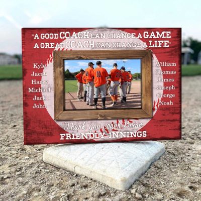 Personalized Photo Gift for Baseball Coach