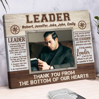 personalized photo gifts for leader canvas leader thank you gifts going away retirement gift for leader