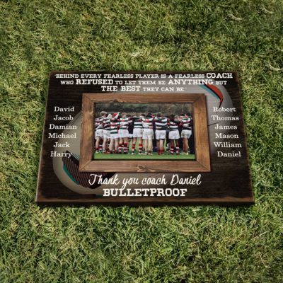 Personalized Rugby Coaches Photo Frame