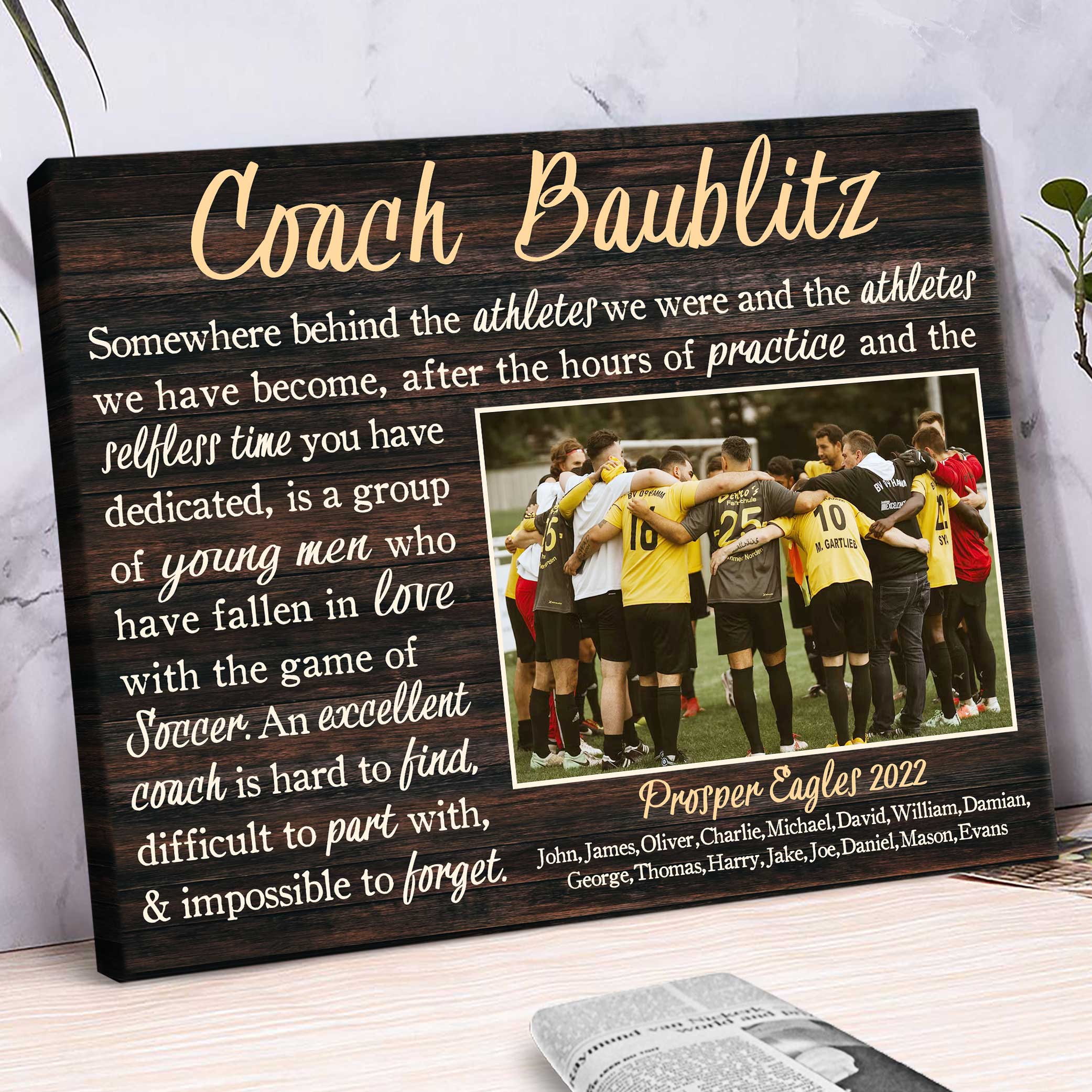 Personalized Soccer Coaches Gifts, Soccer Coach Appreciation, Team Gift For Soccer  Coach