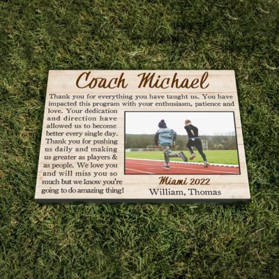 Personalized Track and Field Coach Gift Photo Frame