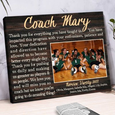 Personalized Volleyball Coach Gift Photo Frame