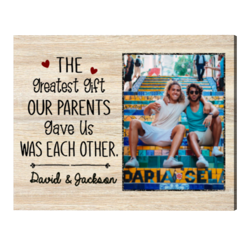 Personalized Xmas Gift for Siblings, Gift For Sister Or Brother, Sibling Photo Canvas, Sibling Gifts, Gifts for Multiple Siblings