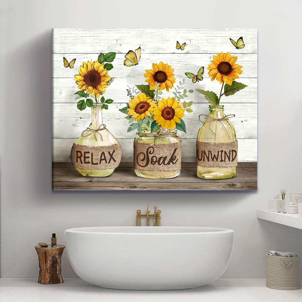 Funny Bathroom Wall Art, Cute Bathroom Sign, Bathroom Wall Decor Canvas ...