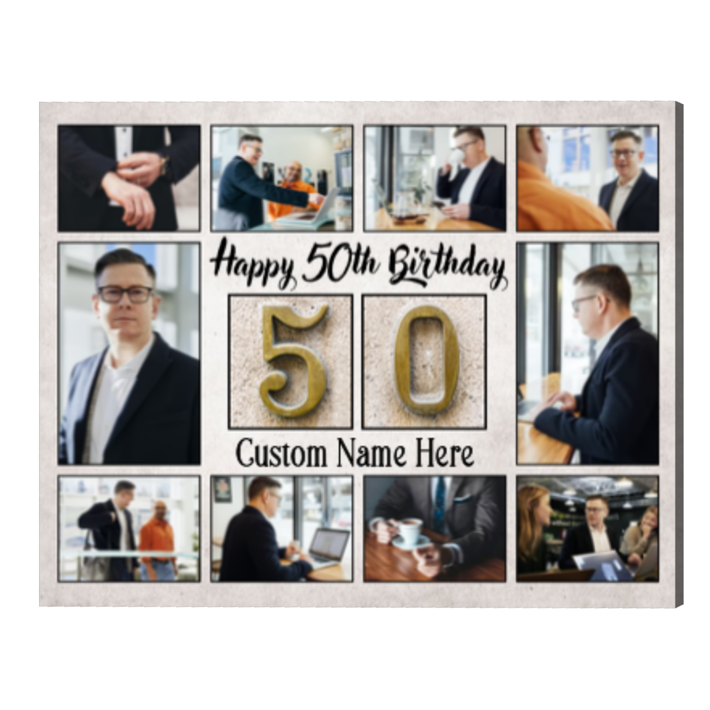 50th Birthday Gift, 50th Birthday Gift For Her, 50th Birthday Present, 50th  Birthday Gift For Him, Number 50 Collage Canvas - Stunning Gift Store