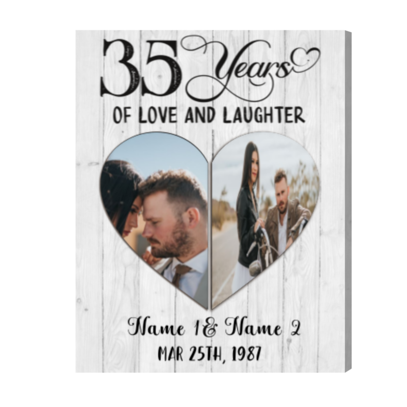 35 Years Of Love and Laughter Custom Photo Print, Personalized Gift for 35th Anniversary, 35 Year Anniversary Gift