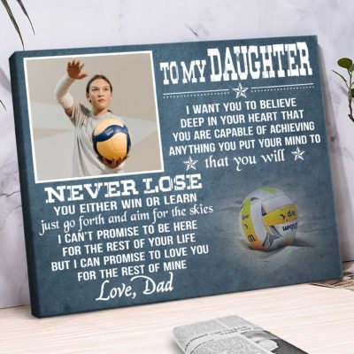 volleyball personalized gift for daughter to my daughter volleyball photo canvas christmas gift volleyball gifts for players