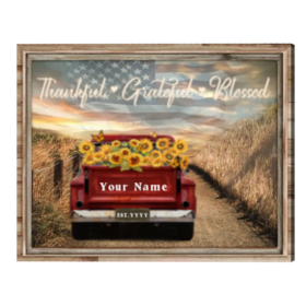 thumbnail image 2 of Custom Canvas Prints Farmhouse Wall Decor Live By Faith Grow In Grace Red Barn And Red Truck Wall Decor - Oh Canvas 2 of 12