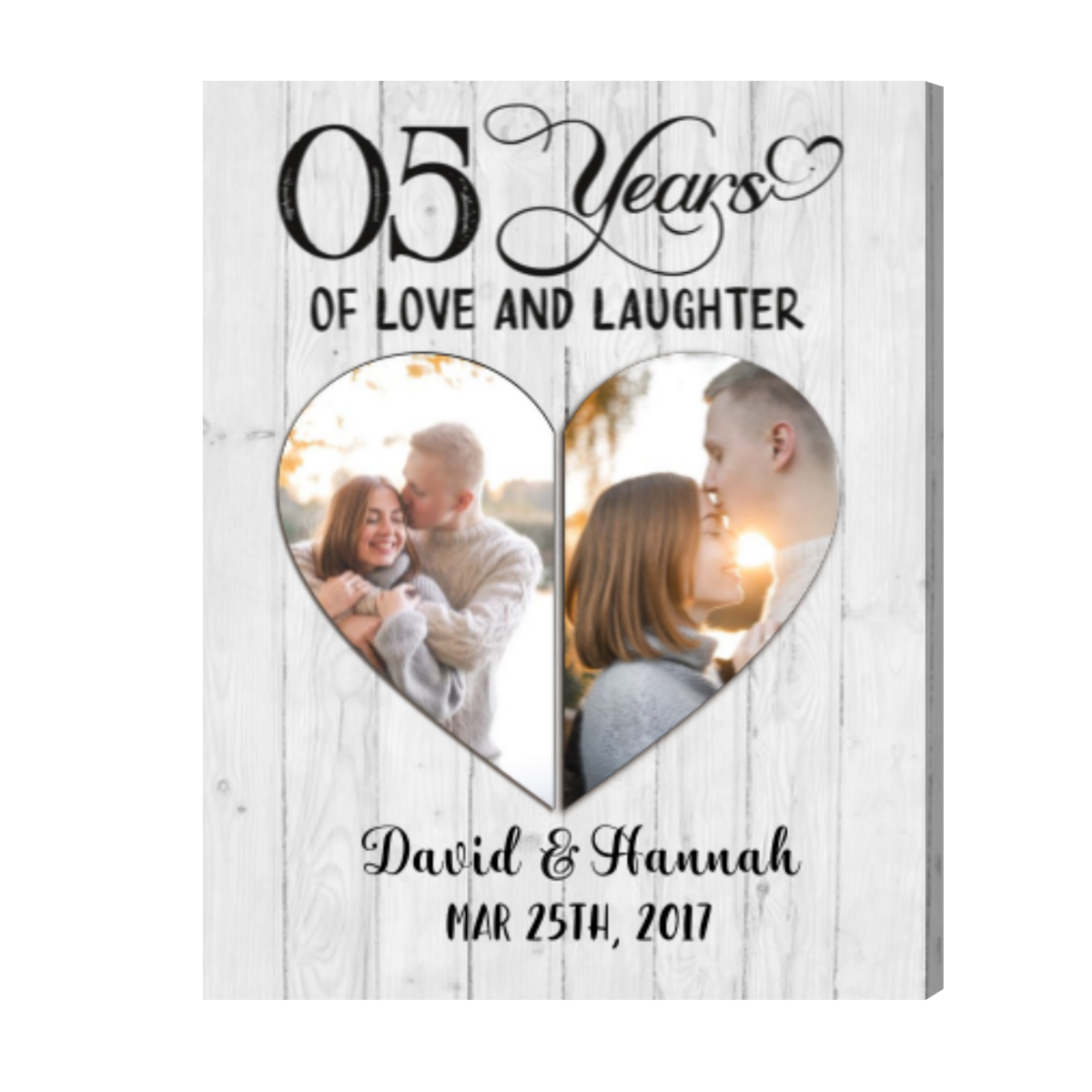 Custom Wood Anniversary Gifts For Him, Fifth Anniversary Gift For