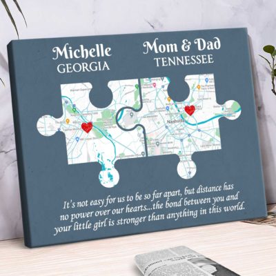 Personalized Long Distance Parents Gift from Daughter, Christmas Gift for Mom and Dad, Parents Going Away Gift