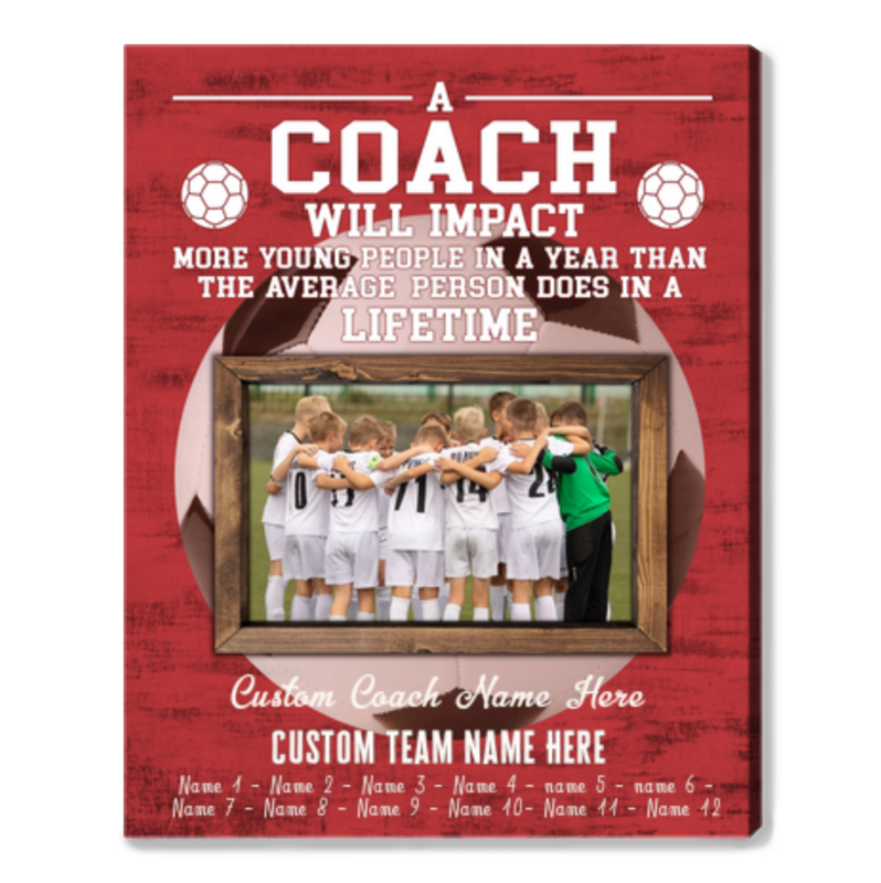 Personalized Soccer Coach Appreciation Thank You Gift, High School