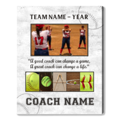 Personalized Softball Coach Appreciation Gift