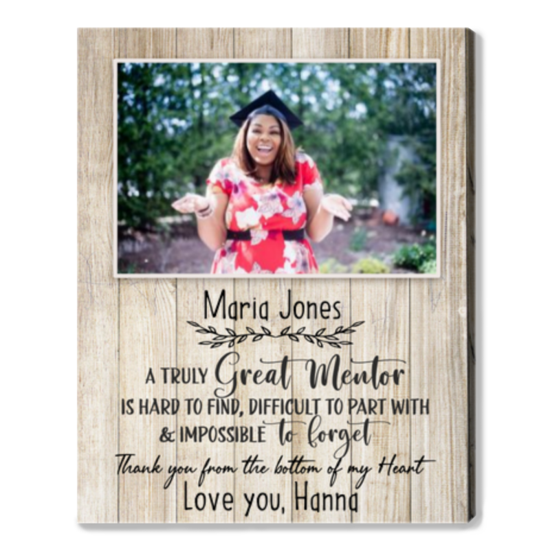 Personalized Gift for Mentor Photo Canvas, Graduation Thank You Mentor Gifts, Gift Ideas for Mentor