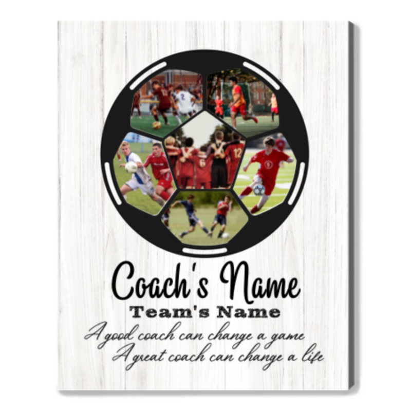 Soccer Personalized Photo Collage Print Picture T For Soccer Coach Frame End Of Season T 