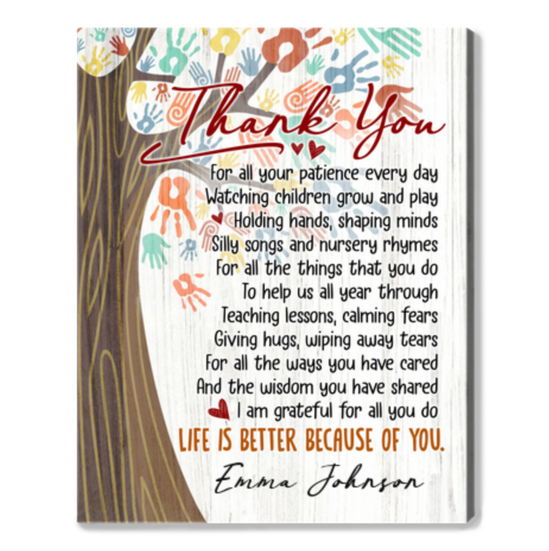 Thank You Gift for Daycare Teacher, Nursery Daycare Teacher Gift, Babysitter Christmas Gift, Preschool Teacher Gift
