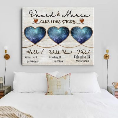 Hello Will You I Do Map Night Sky Print