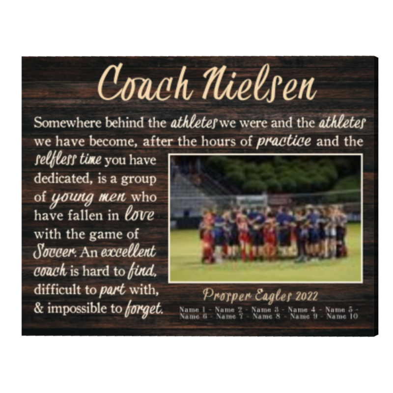 Personalized Soccer Coaches Gifts, Soccer Coach Appreciation Print, Team Gift For Soccer Coach, Soccer Coaches Thank You Gift
