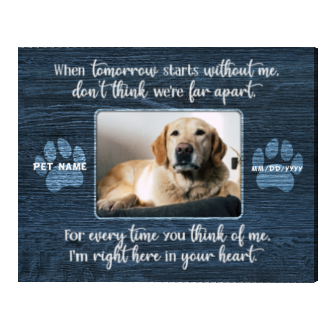 Personalized Memorial Gifts For Dogs, Dog Memorial Picture Frame