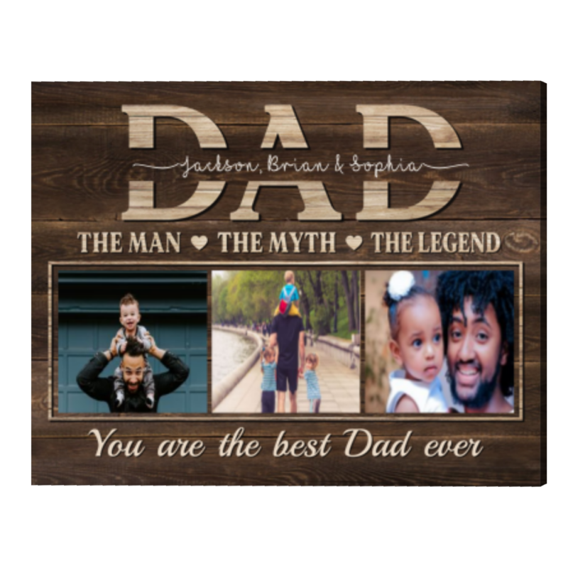 Personalised Dad Photo Collage Christmas Present for Dad From Son Daughter Dad Birthday Gift