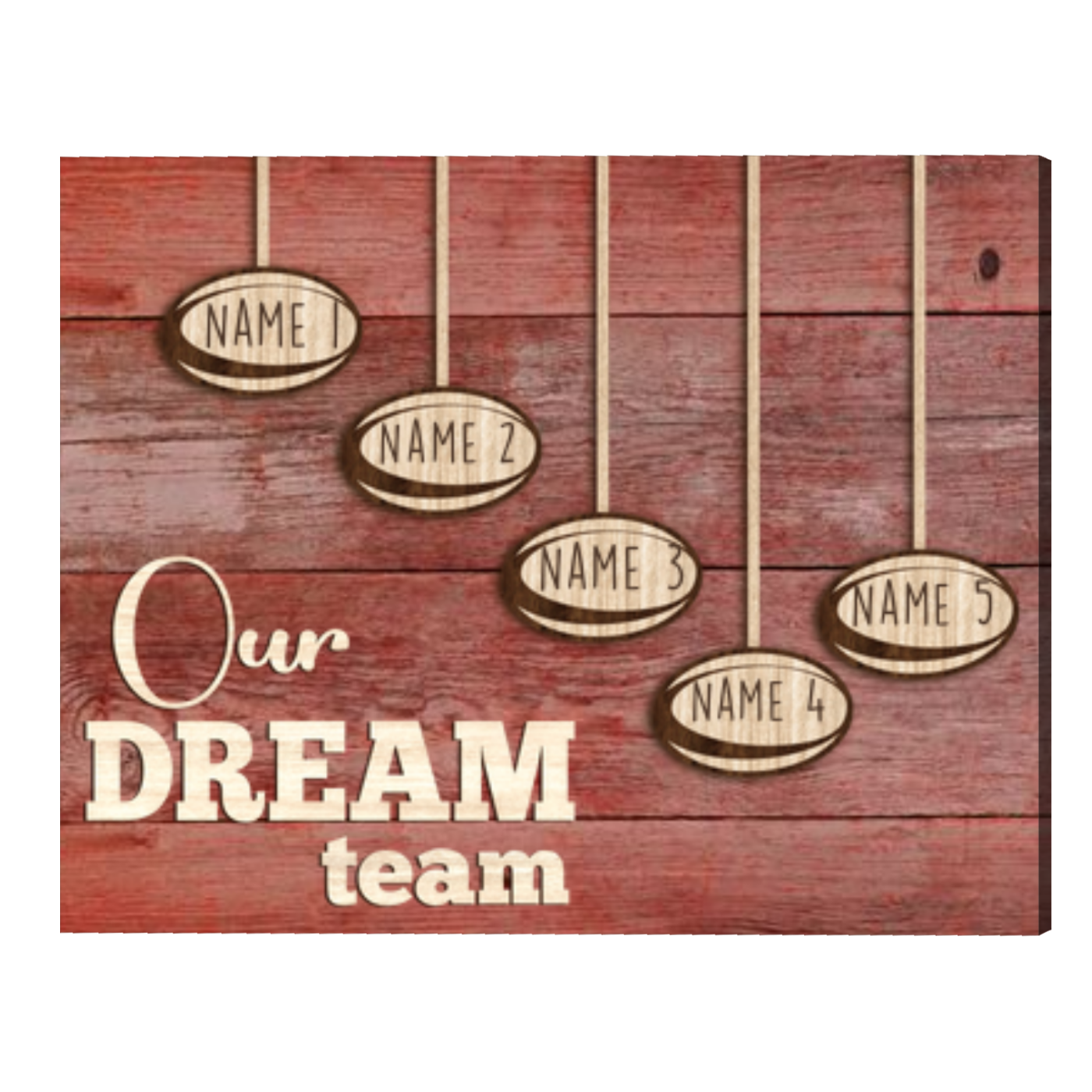 Personalized Rugby Family Print With Names, Rugby Team Gift, Rugby