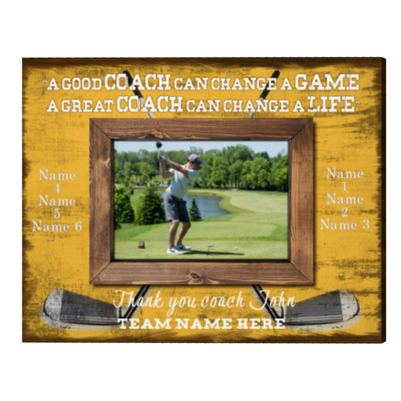 Personalized Golf Gifts for Coach, Best Golf Coach Gift End of Season Frame, Golf Coach Gift Ideas