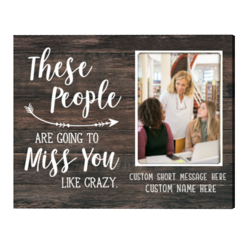 Personalized Going Away Gift from Group, Coworker Leaving Gift, Boss Leaving Gift, Farewell Gift for Coworker Canvas, Team Goodbye Gift