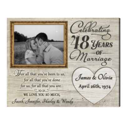 48th Anniversary Gifts for Parents, 48 Years Anniversary Gift, For All That You Have Been To Us Anniversary Photo Frame