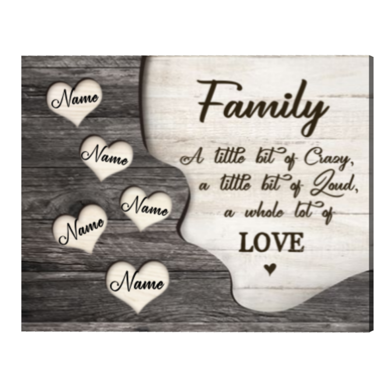 Personalized Family Name Sign, Family Christmas Gift, Family Wall Art with Names, Custom Xmas Gift for Parents, Grandparents