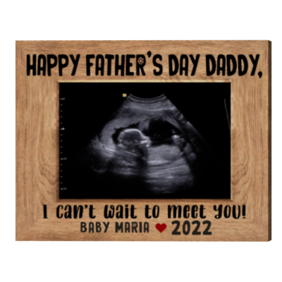 Personalized Baby Scan Fathers Day Print, Gifts For Expecting Dads, Fathers Day Gift from Baby Bump, Daddy I Can’t Wait To Meet You Canvas