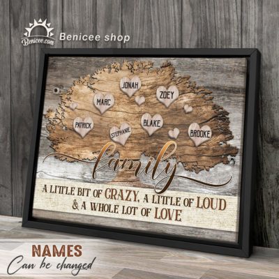 Custom Name Family Tree Canvas, Personalized Family Tree Gift, Best Gift for Family