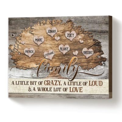 Custom Name Family Tree Canvas, Personalized Family Tree Gift, Best Gift for Family