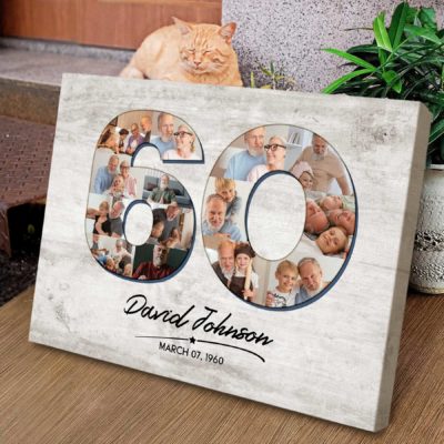 02df0dab 4721 11ed 83ba 0242ac120002 60th Birthday Gift Personalized 60th Birthday Photo Collage Unique 60th Birthday Gifts for Her 4