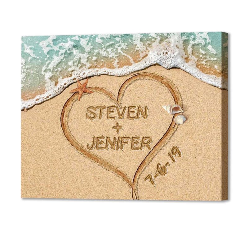 Custom Gift For Couple On Engagement, Beach Wedding Gifts for Couple