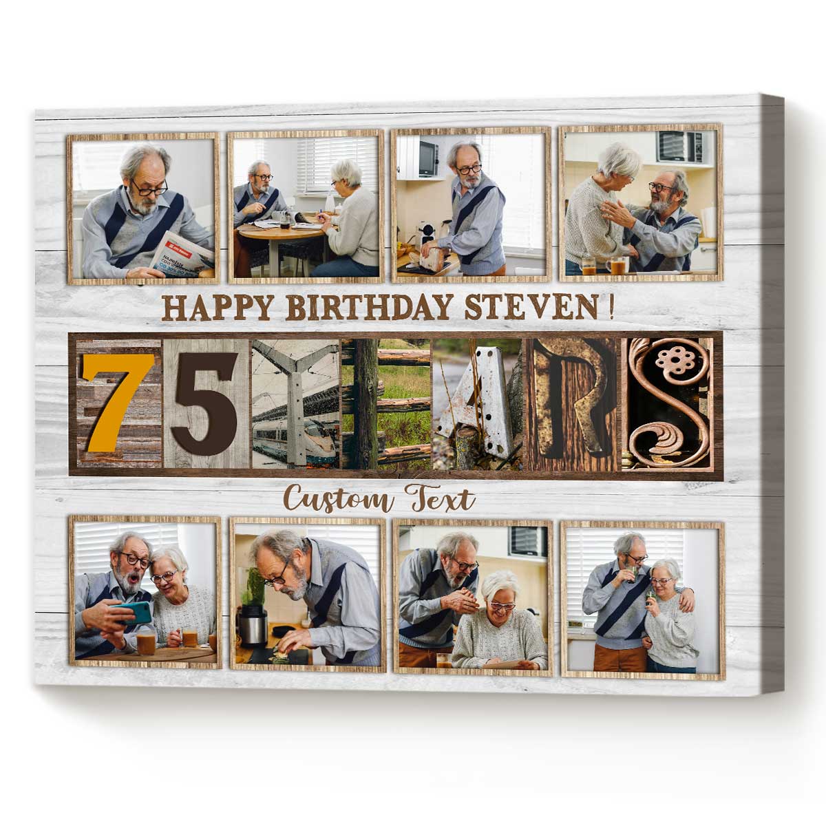 Custom 75Th Birthday Gift Collage, 75Th Birthday Personalized, Photo  Collage, Gift Ideas For Birthday