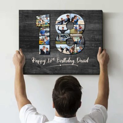 333d9808 4710 11ed 83ba 0242ac120002 18th Birthday Gifts 18 Years Old Photo Collage Canvas Personalized Eighteenth Birthday Present 4