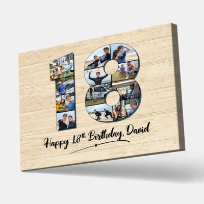 333db9b7 4710 11ed 83ba 0242ac120002 18th Birthday Gifts 18 Years Old Photo Collage Canvas Personalized Eighteenth Birthday Present 2