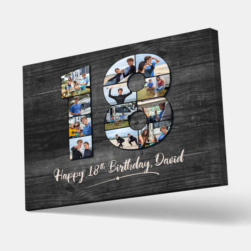 333e98f7 4710 11ed 83ba 0242ac120002 18th Birthday Gifts 18 Years Old Photo Collage Canvas Personalized Eighteenth Birthday Present 3