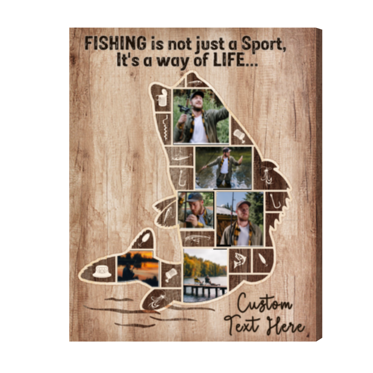 Father's Day Gift For Fishing Dad, Fishing Gifts For Dad, Fishing Fleece  Blanket, Fishing Photo Collage - Stunning Gift Store
