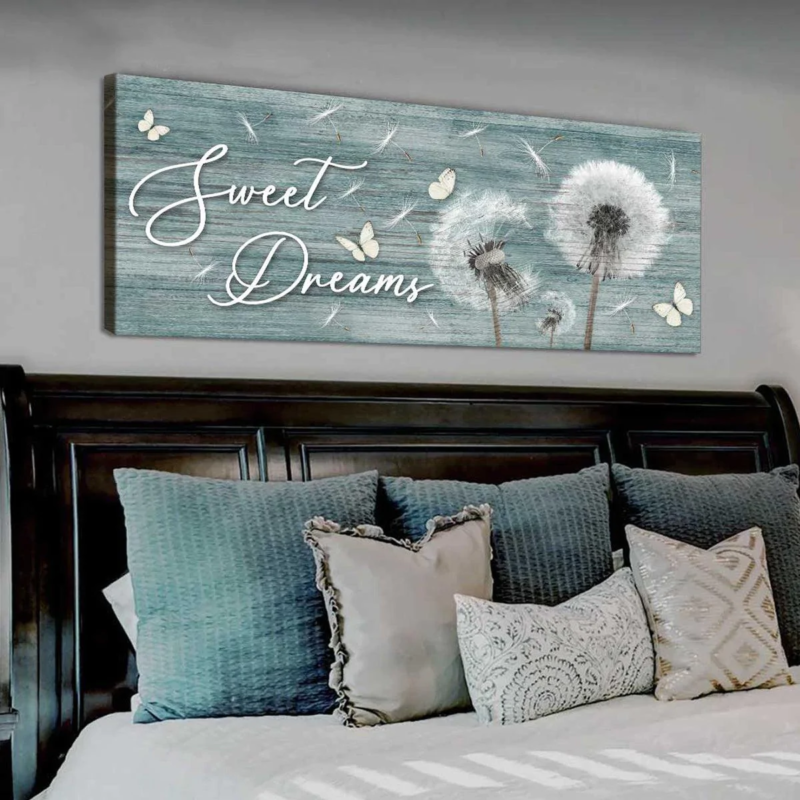 6aae5a40 4612 11ed 83ba 0242ac120002 Wall Decor For Above Bed Dandelion Flower Bedroom Decor Sweet Dreams Wall Art 1ad4fece 3342 49b5 aed