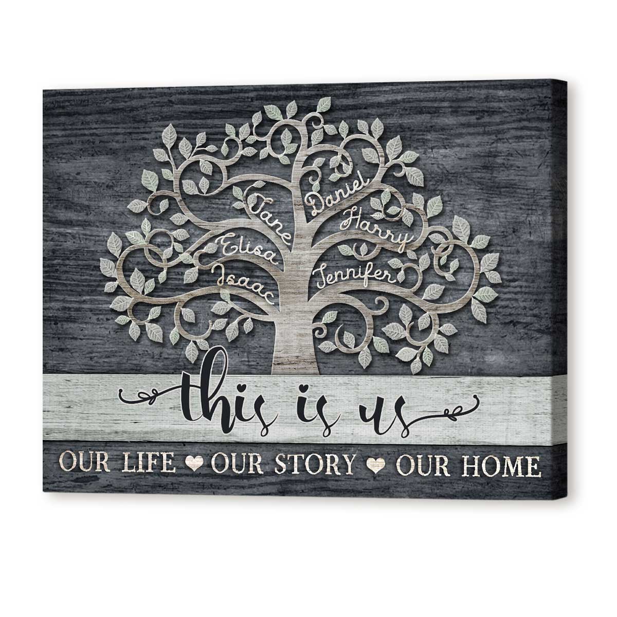MuralMax Personalized Family Tree Canvas Wall Art - Wedding Bridal Shower  Decor Gifts For Friends - Milestone Quote With Custom Name & Date - Unique  Bride & Groom Presents - Beige - Size 8x10 - Walmart.com