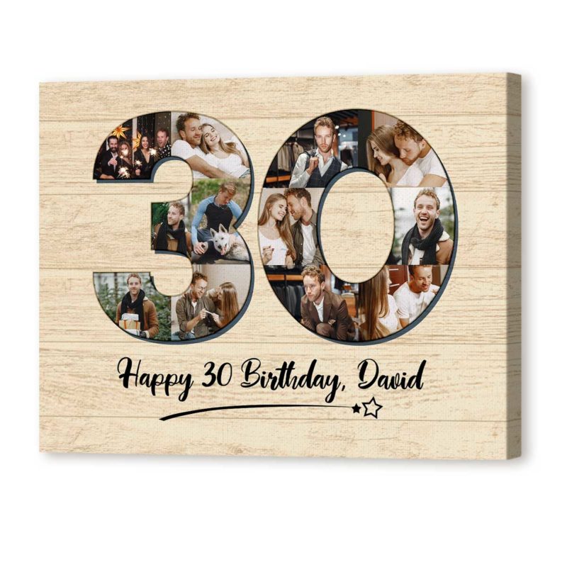 87dcaa9d 471d 11ed 83ba 0242ac120002 Personalized 30th Birthday Photo Collage Canvas 30th Birthday Gifts 30th Birthday Gift Ideas