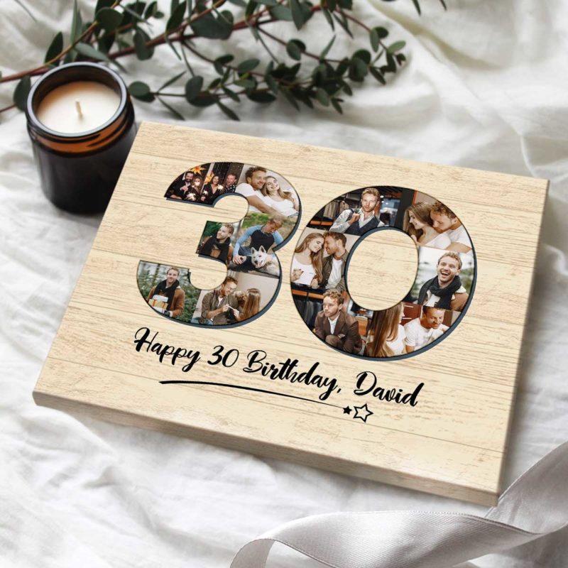 87dcdad9 471d 11ed 83ba 0242ac120002 Personalized 30th Birthday Photo Collage Canvas 30th Birthday Gifts 30th Birthday Gift Ideas 4