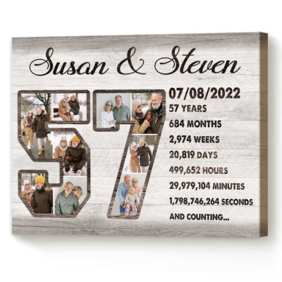 Custom 57th Anniversary Gift Photo Collage