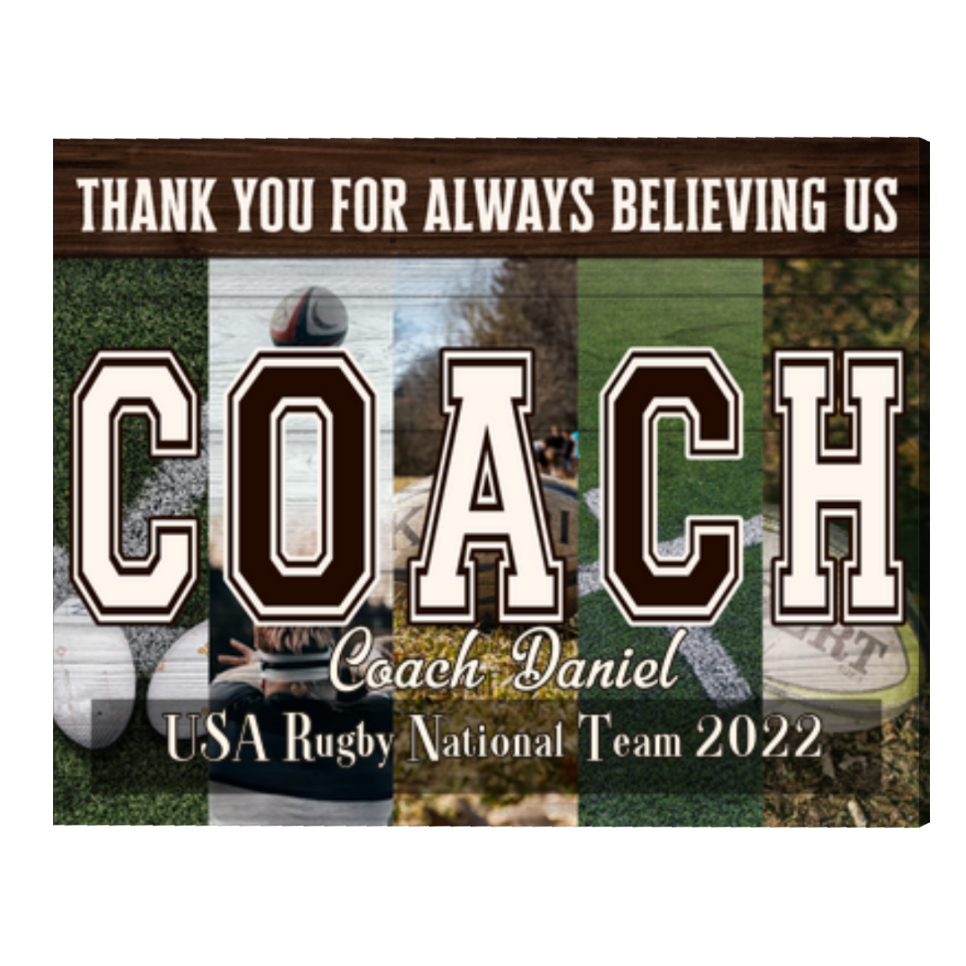 Personalized Vintage Gifts For Rugby Coaches, Rugby Coach Gift Print