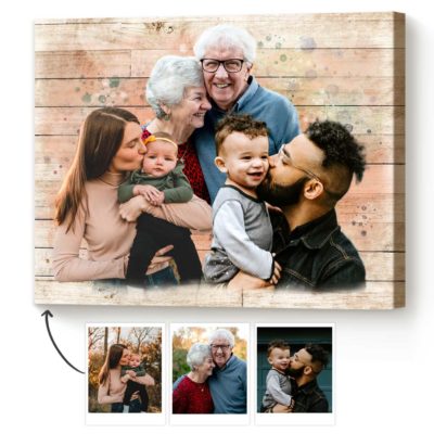 Add Deceased Loved One To Picture Combine Different Photos Canvas Add Person to Photo Portrait from Photo Gift for Parents