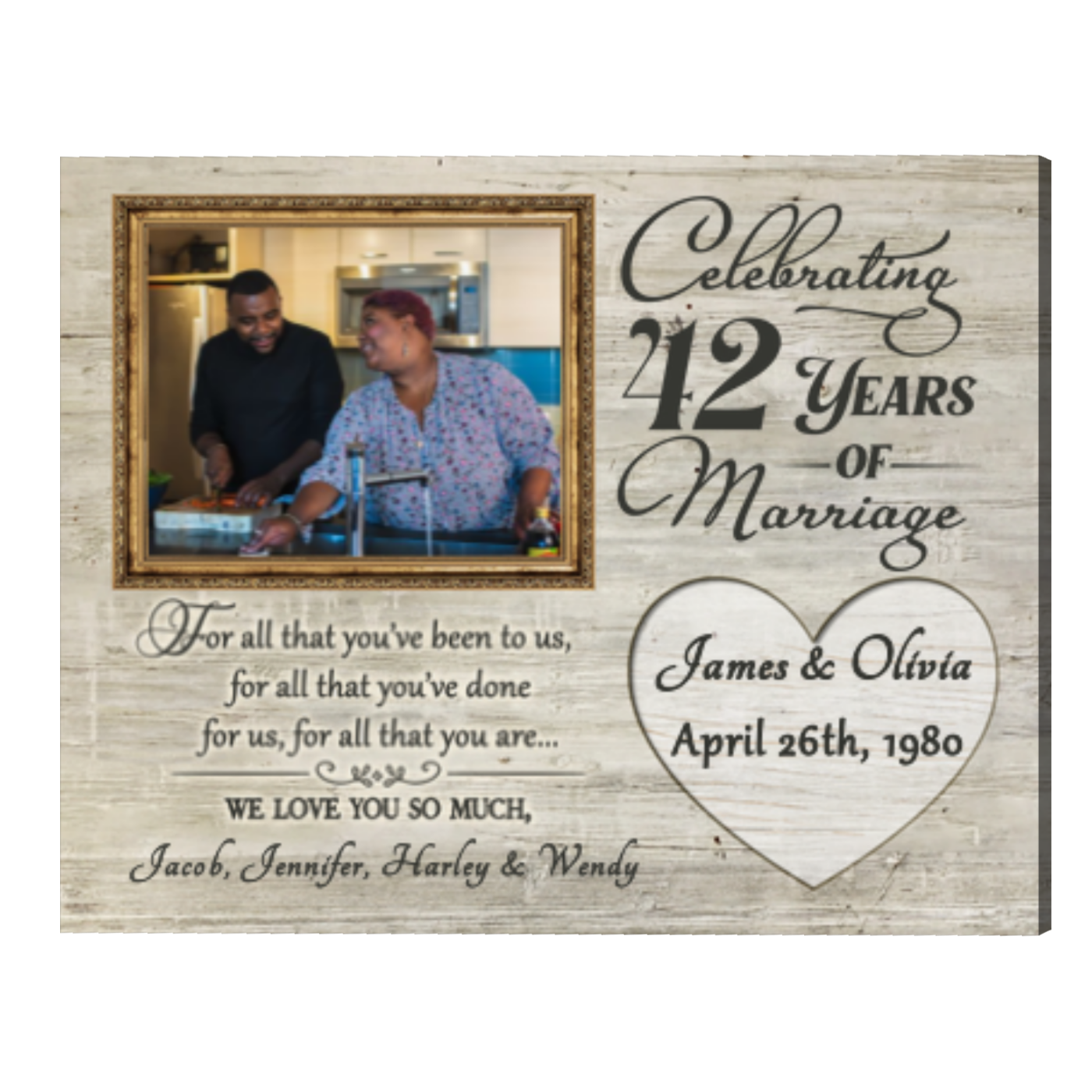 42Nd Anniversary Gifts For Parents, 42 Years Anniversary Gift, For All That  You Have Been To