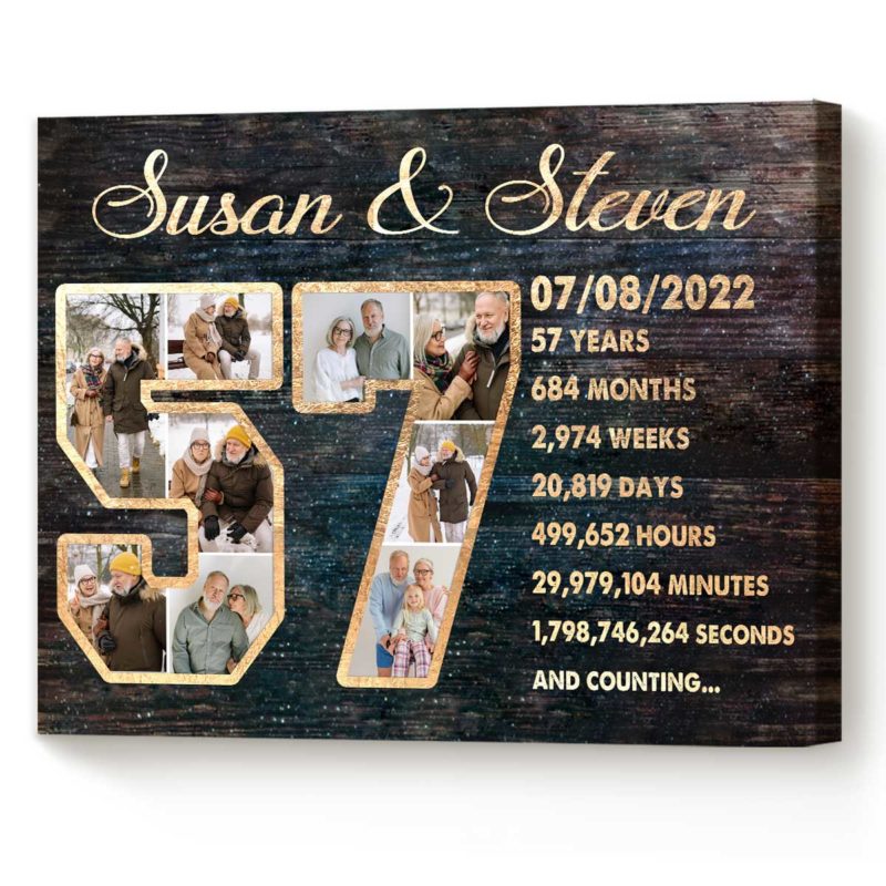 Custom 57th Anniversary Gift Photo Collage